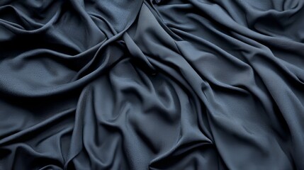 Fototapeta premium Black undulating design forms an elegant 3D abstract background with copy-space