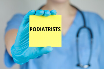 Podiatrist heading names of medical professions
