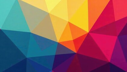 Fototapeta premium Geometric shapes in vibrant color, abstract background, bold, bright, wallpaper