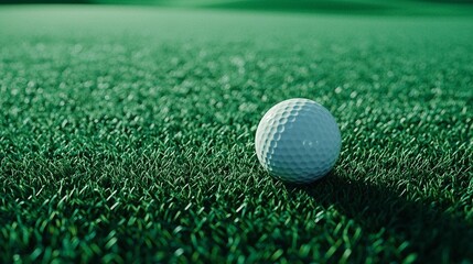 Golf Ball on Green Grass