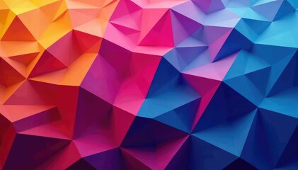 Obraz premium Geometric tessellation with vibrant colors and sharp lines , angles, surface