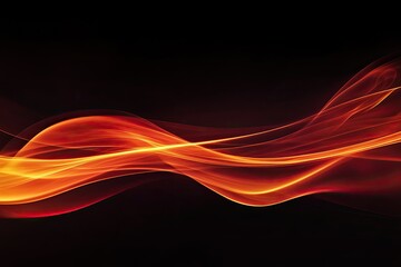 Abstract fiery wave design