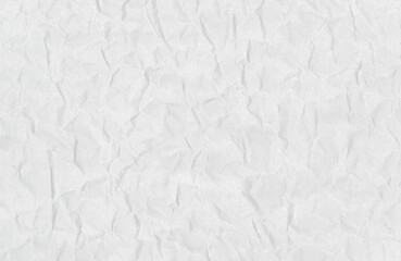 Smoothed crumpled and worn white paper. Empty blank paper texture.