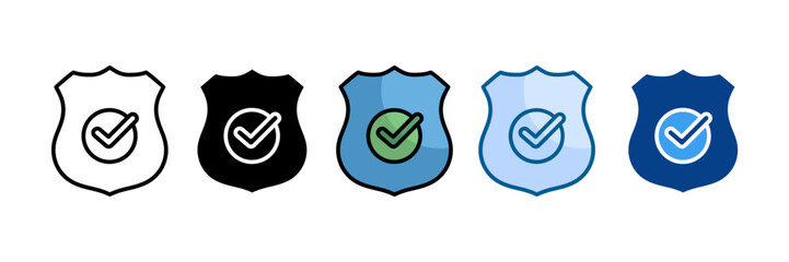 Obraz premium Safeguard Icon Set Multiple Style Collection