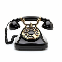 old telephone, telephone landline at office concept