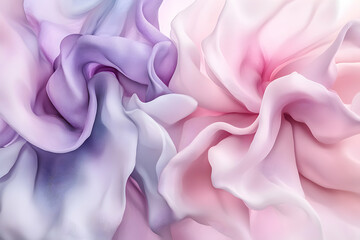 Obraz premium Abstract image of flowing pastel pink and purple fabric. Perfect for backgrounds, fashion, or design projects.