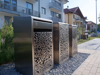 Metal enclosure for garbage cans