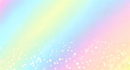 A soft, glittering pastel rainbow background with subtle shimmering stars in the sparkles, AI Generated