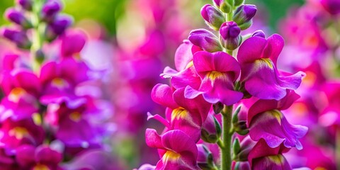 Fototapeta premium Vibrant Purple Snapdragon Close-up: Vertical Nature Photography