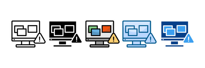 Adware Icon Set Multiple Style Collection