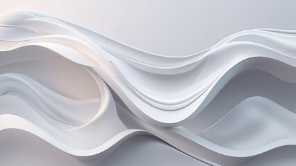 Obraz premium Minimalist White and Gray Fluid Texture Background