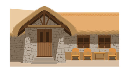 Charming House Concept Vector Illustration