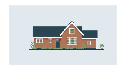 Charming House Concept Vector Illustration