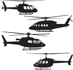 Military Helicopter vector illustration