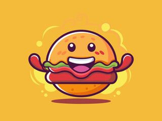 smiling burger logo 
