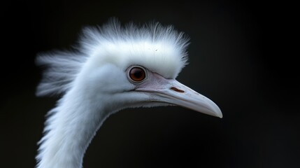 Obraz premium Close-up profile of a white bird