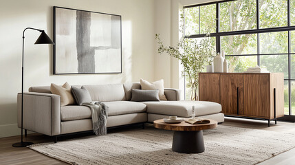 Sophisticated Contemporary Living Room Design with Neutral Palette