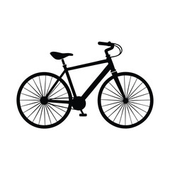 Bicycle transportation vehicle outline coloring page vector White Background 