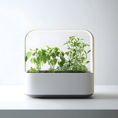 Smart indoor garden system with modern minimalist design