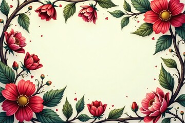 Fototapeta premium Intricate floral damask, swirling vines & leaves, texture, classic