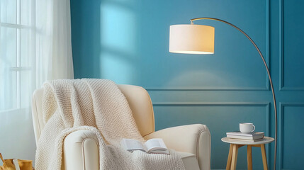 Cozy reading nook with plush armchair and stylish decor