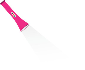 Illustration of a Pink Flashlight, Modern Pink Torch