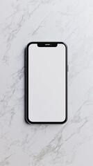 Modern smartphone on marble