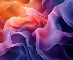 Obraz premium Vibrant Abstract: A mesmerizing blend of colors and forms creates an eye-catching and captivating image of a digitally rendered design that evokes the sensation of movement and emotion.