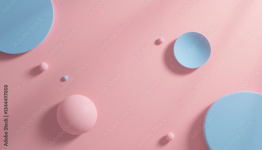 Poster dynamic shapes and colors interaction abstract background graphic design minimalist environment top-