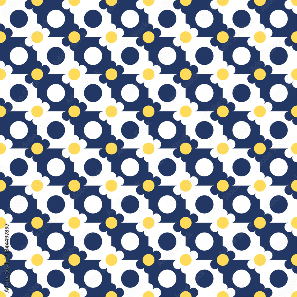 Poster Daisy pattern. Vector and simple minimalistic pattern.