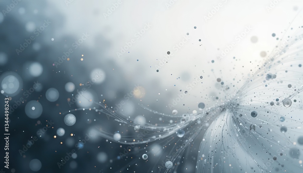 Poster dynamic water droplets action with abstract background digital artwork soft focus environment artist