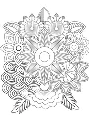 PrintFlowers Coloring Pages For Adules