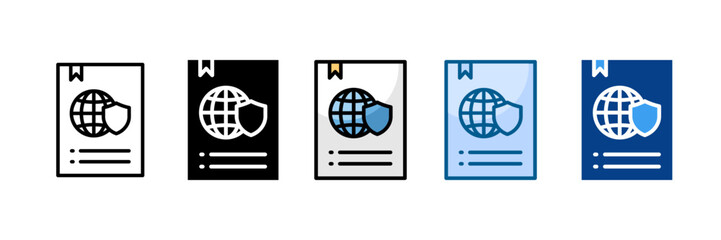 Cybersecurity Certification Icon Set Multiple Style Collection