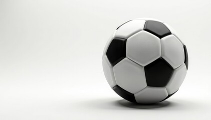 Naklejka premium Classic football, perfectly centered on white , clean, image, football