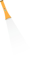 Illustration of a Yellow Flashlight, Modern Yellow Torch