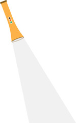 Illustration of a Yellow Flashlight, Modern Yellow Torch