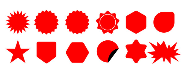 price tag, Set of sale sticker, starburst, quality mark, retro stars. Flat vector design elements. sunburst badges. Starburst speech bubbles or attention grabber set