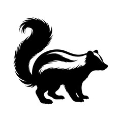 Obraz premium Abstract skunk silhouette in minimalist style, artistic expression