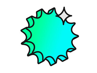 Burst of Energy: A vibrant burst of energy in shades of green and blue, exploding with dynamic flair, radiating positivity and impact