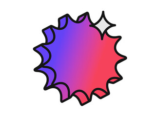 Shining Starburst: A vibrant and eye-catching illustration of a stylized starburst, radiating a sense of energy and excitement.