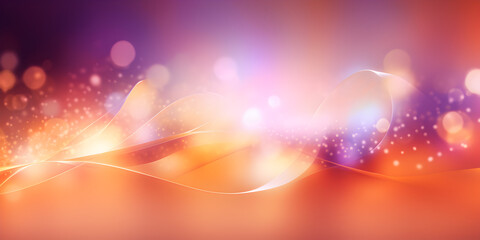 Abstract orange and purple background with bright lights