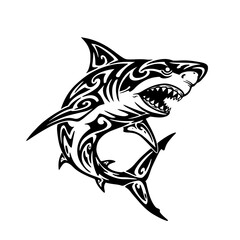 Fototapeta premium Bold Tribal Tattoo Designs Striking Black & White Vector Art