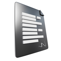 3D illustration of a business contract with a signature, depicting essential elements of a business agreement