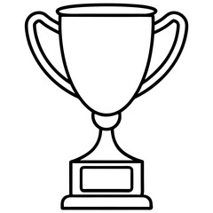 Vector Trophy Concept Smooth Line Art Aesthetic