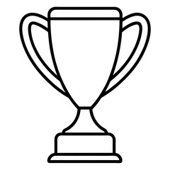 Vector Trophy Concept Smooth Line Art Aesthetic