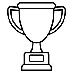Vector Trophy Concept Smooth Line Art Aesthetic