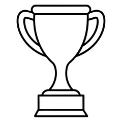 Vector Trophy Concept Smooth Line Art Aesthetic