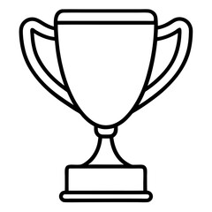 Vector Trophy Concept Smooth Line Art Aesthetic