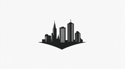 Obraz premium Cityscape skyline silhouette, urban landscape, background, website design