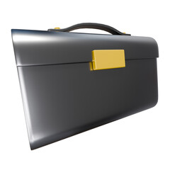  3D illustration or icon of a briefcase, symbolizing professionalism and business